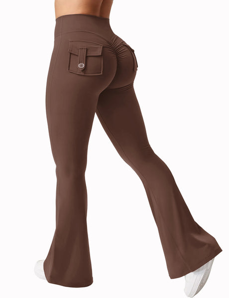 2024 Newest Women Wide Leg High Stretch Yoga Leggings Naked Feeling Compression Fitness Workwear with pockets Yoga Pant 