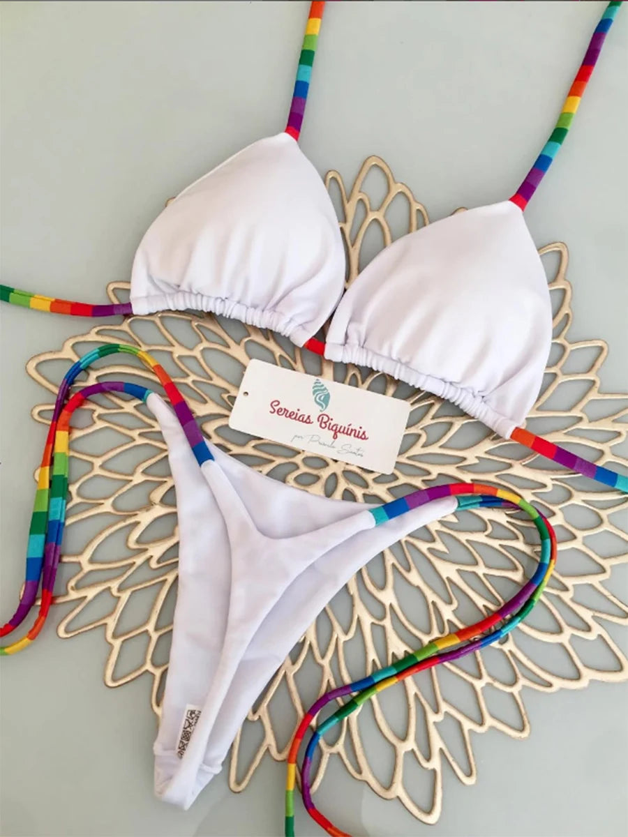 Micro Bikinis Women Swimsuit New Sexy Swimwear Halter Bikini Set Brazilian Biquini Female Thong Beachwear Party Wear