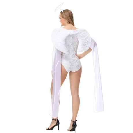 Sexy White Angel Cleopatra Halloween Costume 520 Valentine's Day Performance Dress