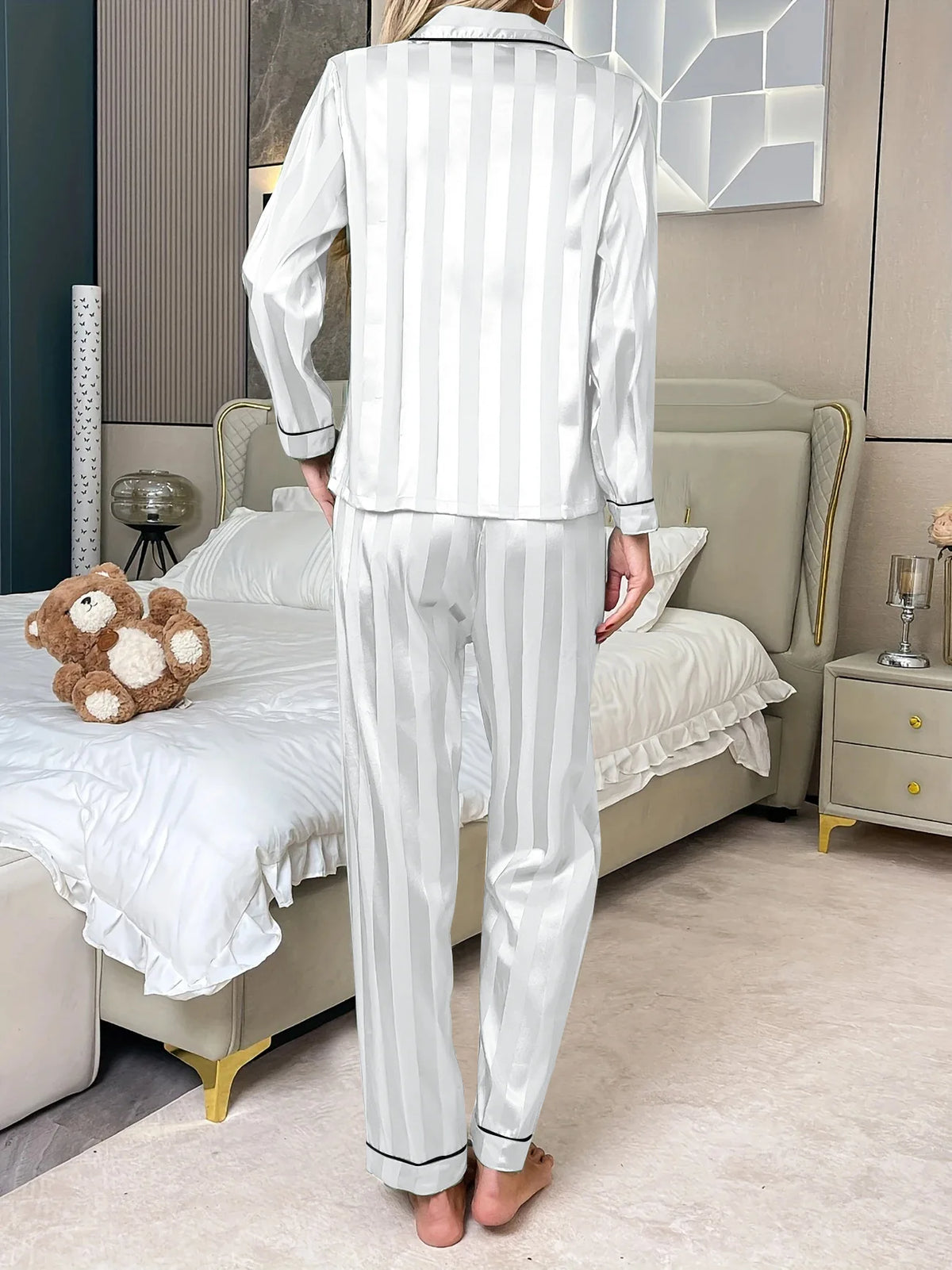 Luxury Women's Pajamas Set Nighty for Woman Pyjamas Pajama Woman Winter Long Sleeve Pajamas Sleepwear for Sleeping Sets Ladies