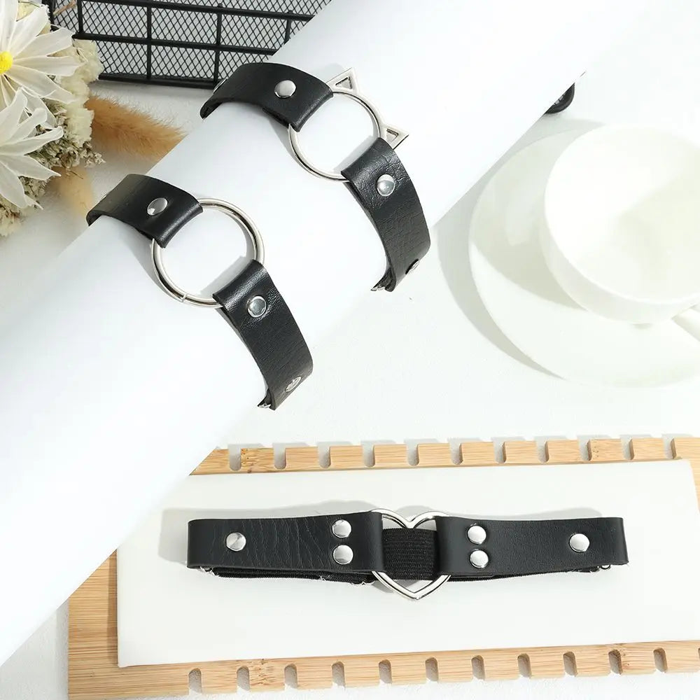 New Womens Sexy Punk Elastic Bondage Harness Garter Belts Cat Leg Chain Cosplay Spike Elastic Thigh Ring Garter Body Jewelry