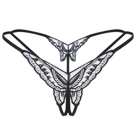 Woman Transparent Underwear Sexy Lingerie Micro Bikinis Porn Lingerie Sex Set Crothless Lace Bow Underwear Erotic Stockings
