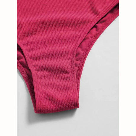 One Shoulder Women's Swimsuit One Piece Swimsuits 2022 New Sexy Cut Out Swimwear Bodysuit Solid Beachwear Monokini Bathing Suit