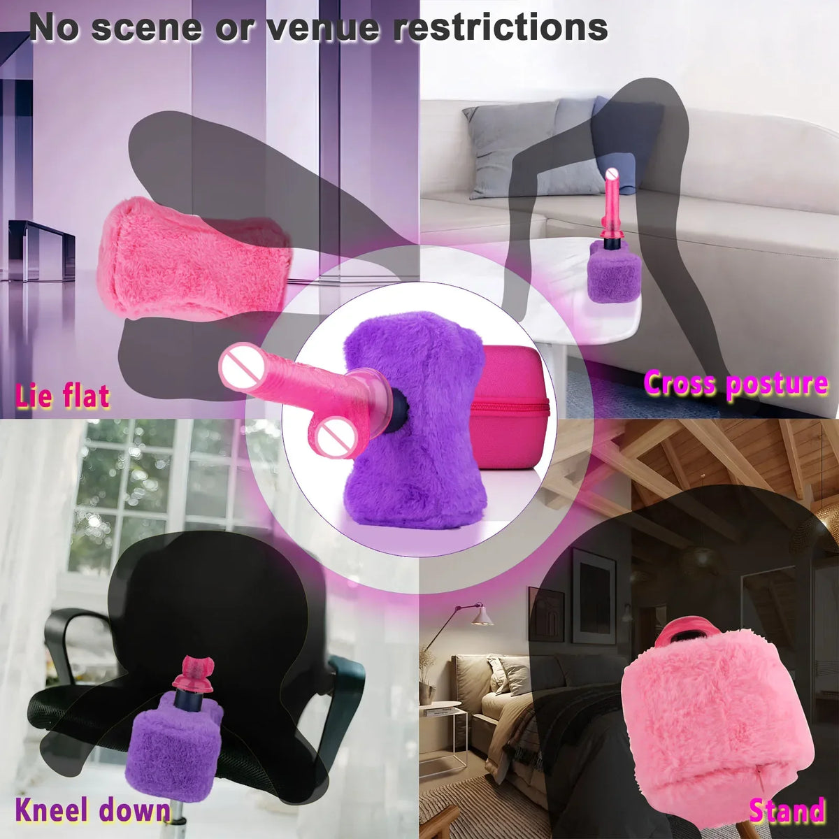 Leg Clamp Automatic Telescopic Sex Machine Plush ski sensation Female Sex Toy Masturbation Sex Machin For men and Women