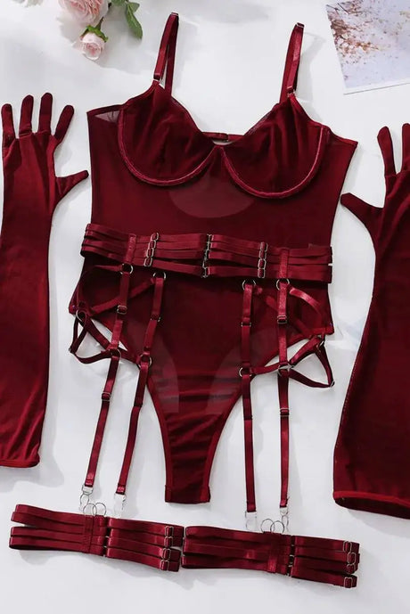 Sexy One Piece Bodysuit Glove Bandage Perspective Mesh Tight Fitting Slim Fit High Strecth Women Rompers Polychrome Fashion RAE3