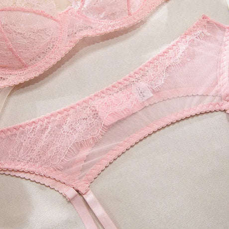Women's Red Lace Lingerie Set with Underwire Bra High Waist Garter Belt Thong and Thigh Straps Romantic Bedroom Outfit Set 2026