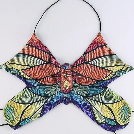 Hot Butterfly Jeans Crop Top Backless Strap Camis Sexy Lingerie Bow Bra Women Beach Mini Vest Butterfly Tank Tops Party Clubwear