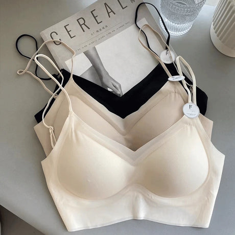 New Summer Invisible Push Up Bra Backless Women Bras Low Cut Sexy Plunge Brassiere Open Back Underwear Seamless Deep U Lingerie