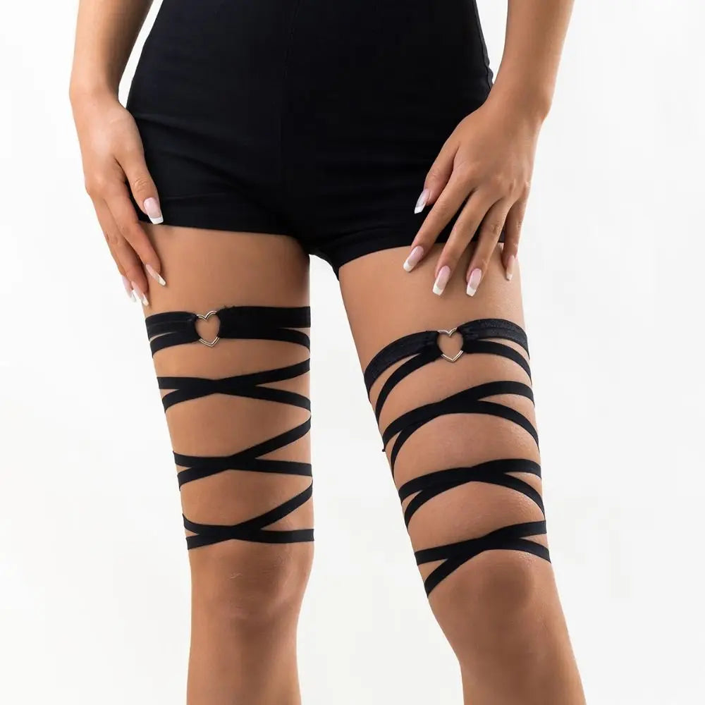 Creative Elastic Band Elastic Strap Body Chain Genjuku Style Leg Ring Leg Loop Multi-layer Jewelry Leg Chain Beach Accessories