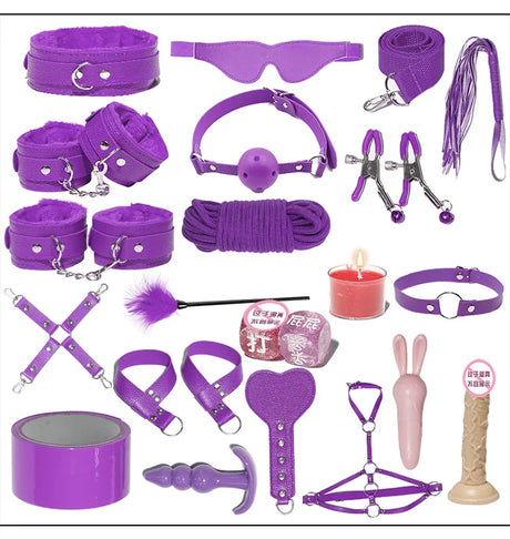 Women BDSM Sexual Couples Kit Adult Sexy Erotic Accessories Handcuffs for Men Gay Session Anal Plug Sex