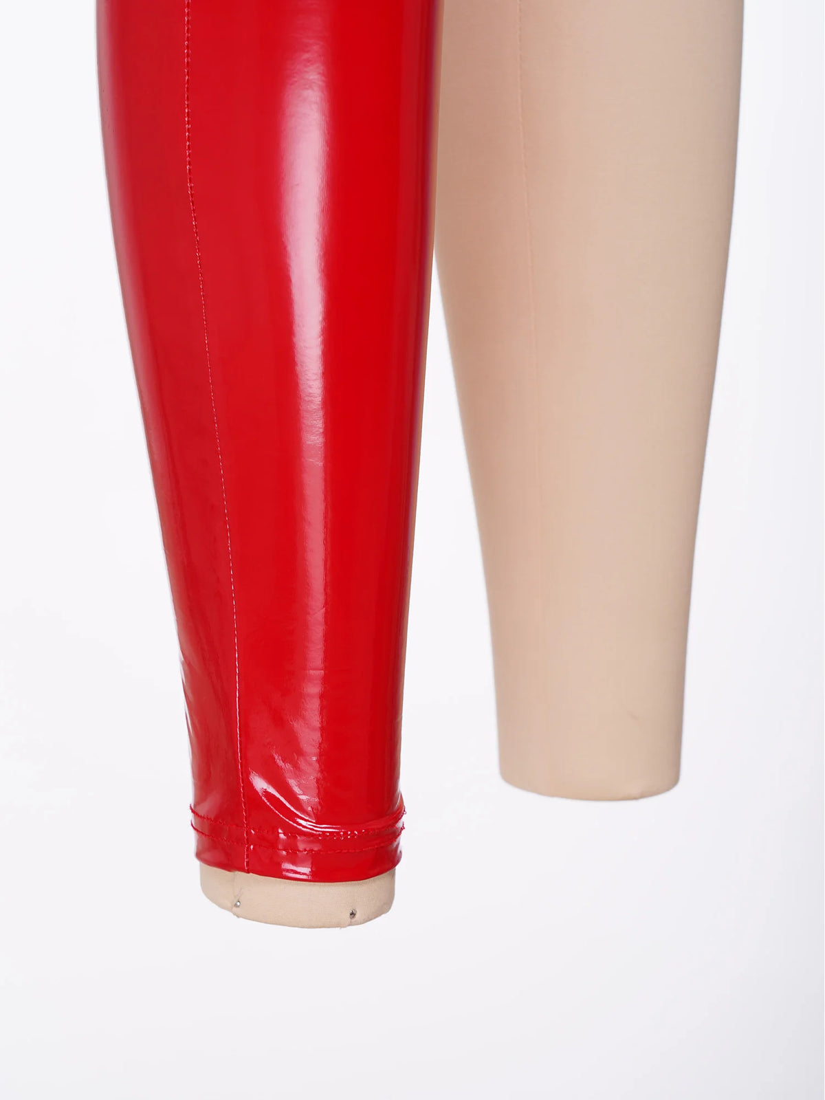 Womens Patent Leather Single-leg Pants Clubwear Glossy High Waist Leggings Tights Trousers for Rave Nightclub Party Pole Dance