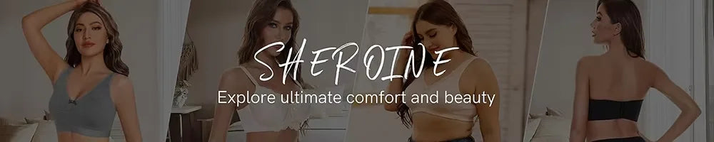 Sheroine Plus Size Women Wireless Bras Full Coverage Soft Seamless Underwear Breathable Lingerie Non-Padded Comfort Bra