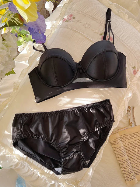 MOYISU Red Push Up Bra Set VS Style Sexy Minimizer Lingerie Wirefree Enhances Small Chest Vintage Retro Zodiac Gift Panty & Ste