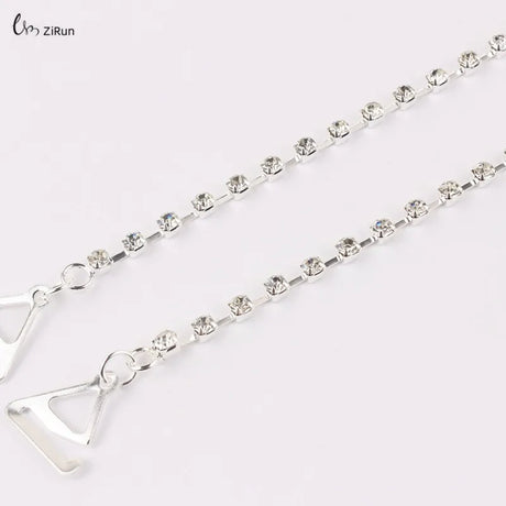 Detachable Rhinestone Metal Bra Strap for Women, Non-Slip Invisible Adjustable Crystal Shoulder Straps,Lingerie Accessories Gift