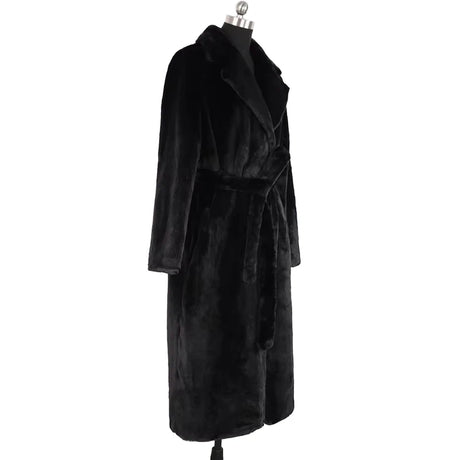 Mauroicardi Winter Long White Black Warm Thick Soft Flowy Fluffy Faux Fur Coat Women Sashes Loose Casual Furry Overcoat 2024