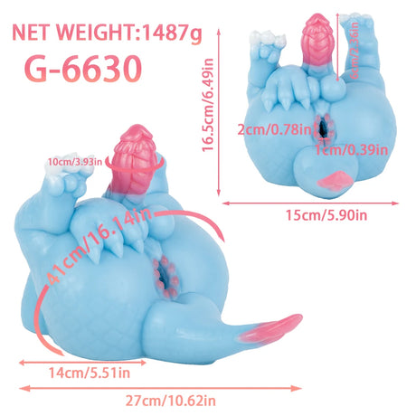 GEEBA Fantasy Red/Blue Dragon Male Masturbator Silicone Adult Men's Onahole Pocket Pussy Realistic Vagina Stroker Men Sex Toys