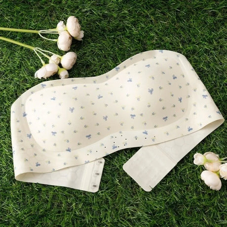 Lingerie Invisible Strapless Tube Bra Puppy Printed Anti-sagging Women's Underwear Wireless Push Up Bra Women