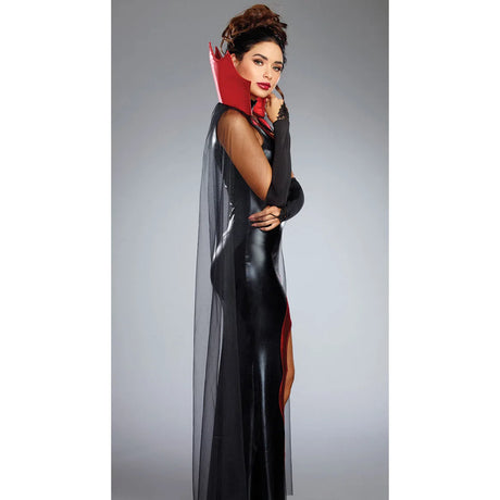 Carnival Halloween Lady Vampire Devil Costume Gothic Demonic Glamour Queen Playsuit Cosplay Fancy Party Dress