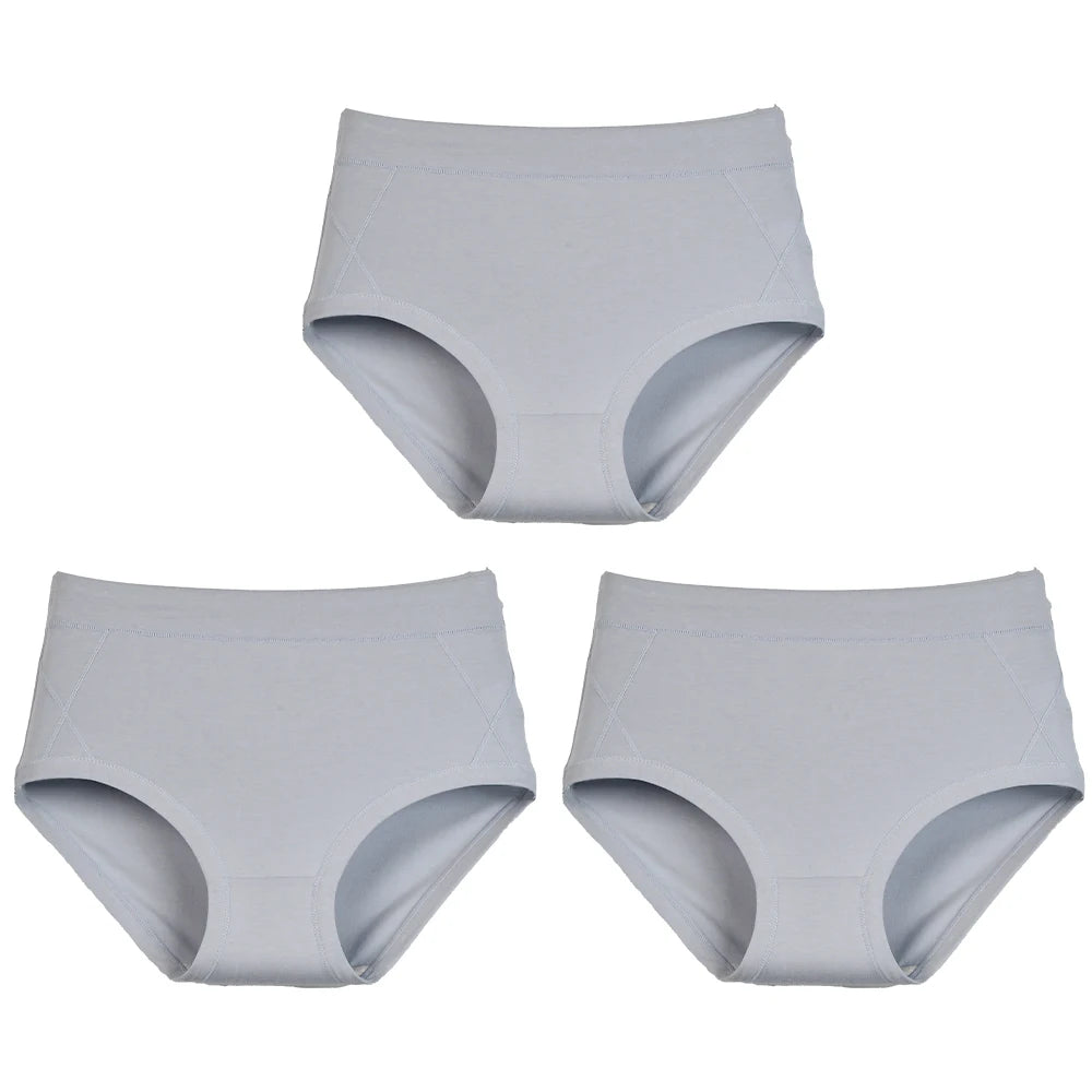 3Pcs Women's Cotton High Waist Panties Underwear Female Large Intimate Lingerie Briefs Woman Underpants Panty Panti New 2025