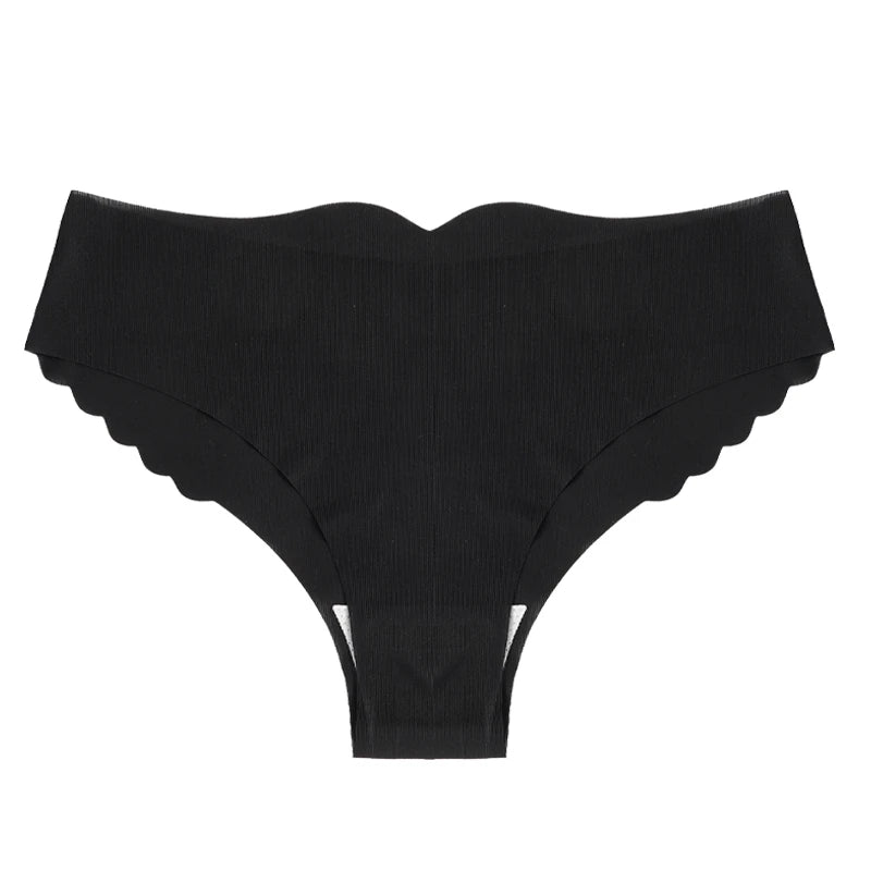 1/3PCS Sexy Women's Low Waist Light Transparent Panties Solid Color Underwear Antibacterial Crotch Ice Silk Underwear Briefs