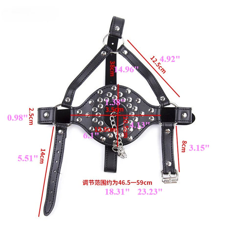 SM Harness Urinal Funnel Oral Enema Drool Mouth Plug Open Gag BDSM Penalty Mask Flirting Adults Erotic Games Gear