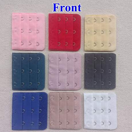 3-Row 3-Hook Bra Extender with Stainless Steel Hooks for Bras, Adjustable Extra Length Soft Velvet Back Closure (Multi Colors)