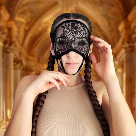 Women Lace Cosplay Multi‑Style Black Mesh Fishnet Full Face Mask Stretch Face Cover Halloween Masquerade Carnival Accessory