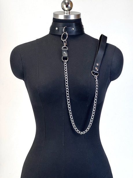 Women's Body Belly Band Neck Drawstring Collar Collar and Leash Set for Women Fetish Couple Game Role Play Props AccessorieSs