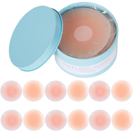 Women Silicone Nipple Stickers 6Pair Anti-bump Chest Pad Lift Nipple Cover Pads Invisible Reusable Bra Chest Sticker Breast Pad
