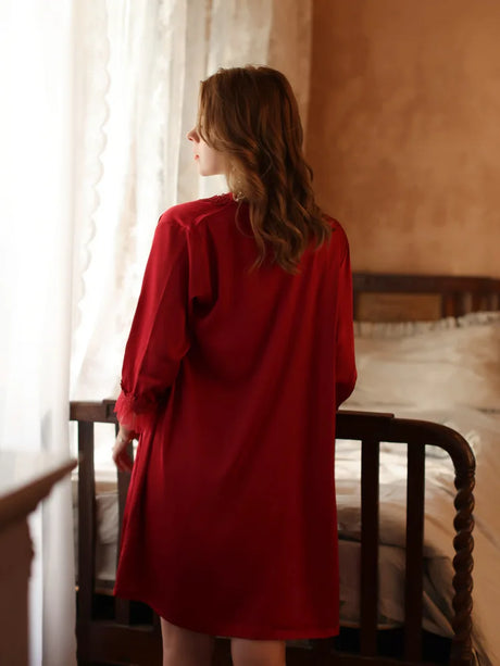 Bride White Bathrobe Suit Women Lace Hollow Out Nightgown Summer New Kimono Robe Set Lingerie Twinset Sleepwear Gown Clothing