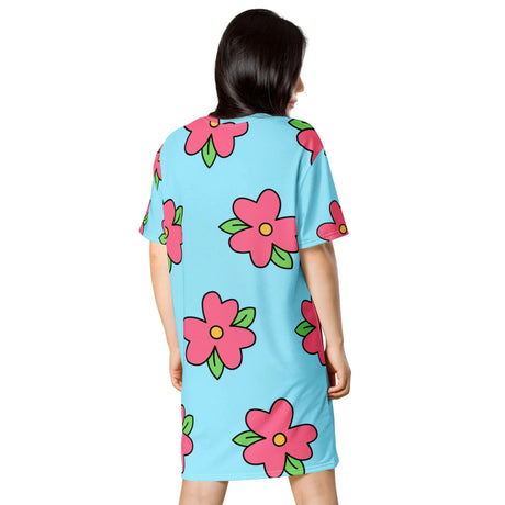 Homer Simpson Muumuu Dress Floral Tshirt dress Halloween Cosplay Sleeping Skirt Loose All Seasons Sleepwear Short sleeved Dress