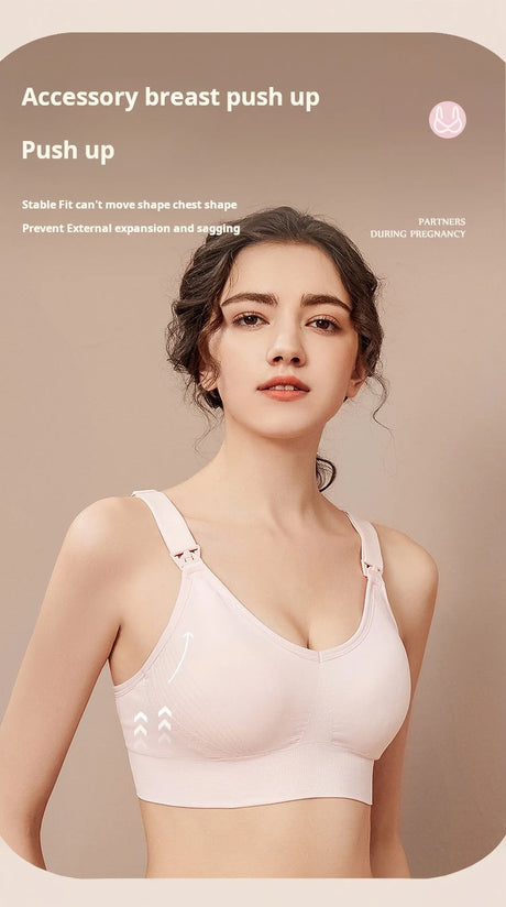 1pcs Maternity Nursing Bras Pregnant Women Skinny Breastfeeding Clothing Underwear Female Breathable Push Up Bra