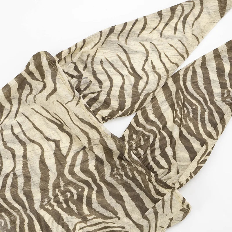 Halter V Neck Striped Print Tank Top Women Backless Sleeveless Bare Midriff Halter Crop Tops Female Tube Top Cropped Vest