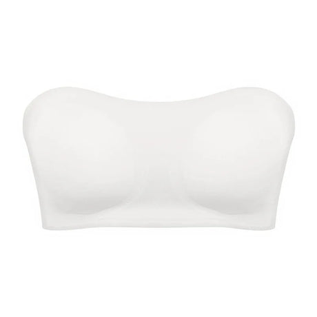 Women's Sexy Strapless Push Up Bra Removable Padded Seamless Ice Silk Top Women Invisible Beauty Back Anti-slip Off-shoulder Bra