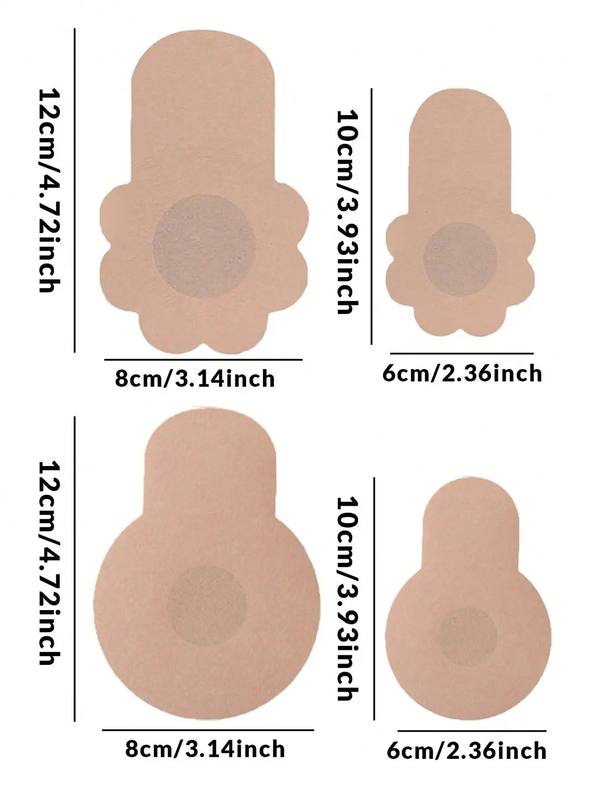 10Pcs Women Push Up Bras Sticky Self Adhesive Strapless Invisible Bra Reusable Sticky Breast Lift Tape Nipple Stickers Cover