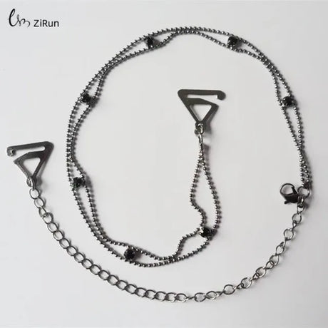 Detachable Rhinestone Metal Bra Strap for Women, Non-Slip Invisible Adjustable Crystal Shoulder Straps,Lingerie Accessories Gift