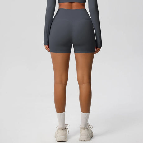 Solid Color Yoga Pants With Pockets Quick Drying High Waisted Gym Push Up Yoga Shorts for Woman Breathable Workout Fitness Short