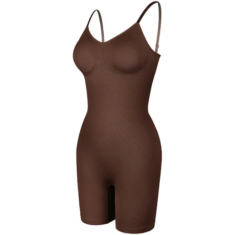 Women V Neck Shapewear Tummy Control Bodysuit Breathable Tank Top Sexy Adjustable Strap Full Body Shaper High Stretch Anti Chafing Faja Invisable Comfortable Shorts Slimming Waist Trainer Butt Lifter 3 Colors Available