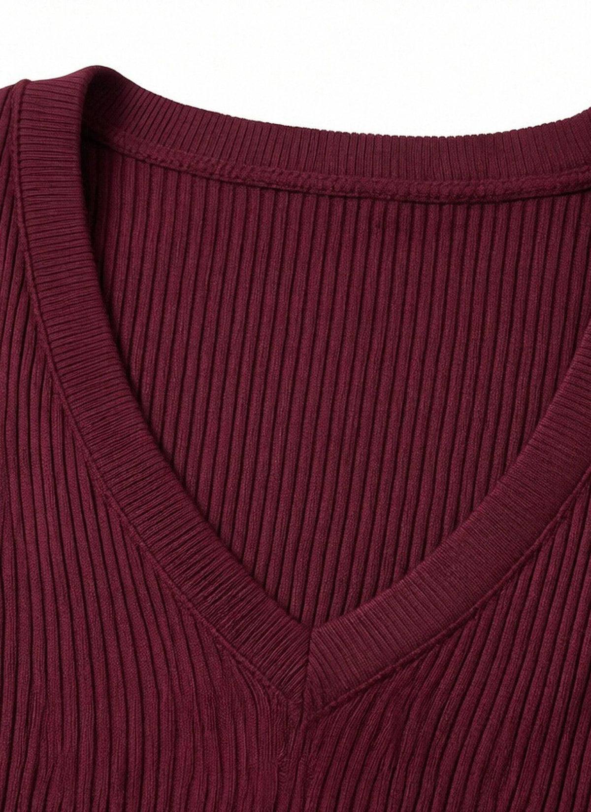 Women High Stretch Ribbed Knit Long Sleeve Jumpsuit Deep V Neck Slim Fit Tight Full Length Bodysuit Pants Casual Club Outfit