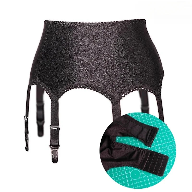 Sexy multi choices Luxury Garter Belt Women Glossy Satin Mini Skirt Metal Clips Garter Suspender Belt For OL sexy dancer sm game