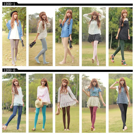 Spring Autumn 25 Candy Color Sexy Tights For Women Plus Size High Elasticity Pantyhose NO Transparent Beautiful legs Stockings