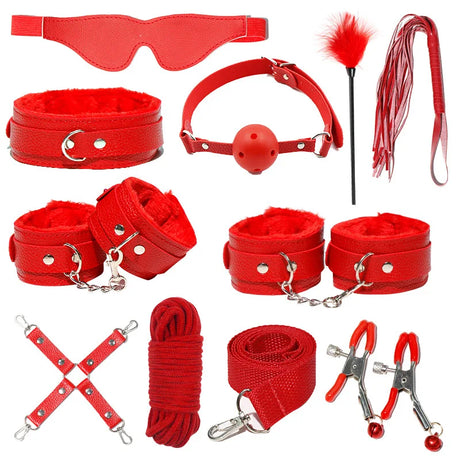 Women BDSM Sexual Couples Kit Adult Sexy Erotic Accessories Handcuffs for Men Gay Session Anal Plug Sex