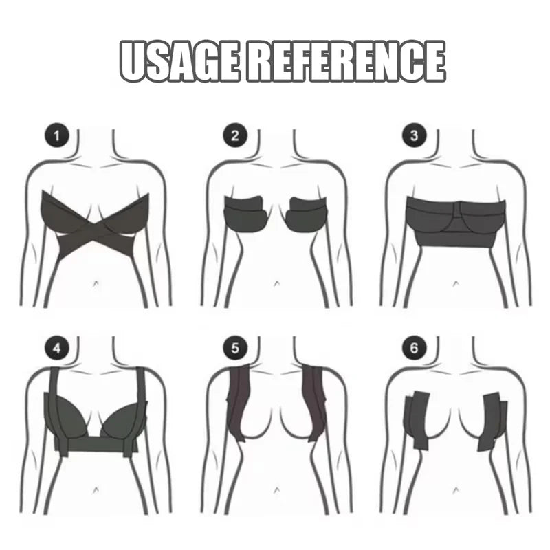 1 Roll Adhesive Breast Lift Tape Compatible for B.E Cup Bras No Undergarment Modification Instant Bust Lift Tape for Clothing