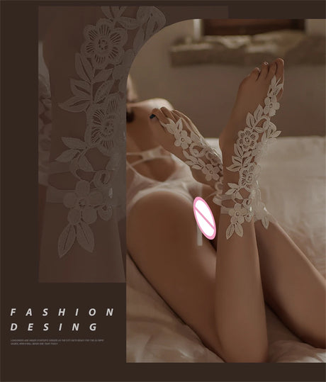 Sexy Fetish Lingerie Accessories For Fine Women Body Elegant Lace Floral Embroidered Jade Feet Anklets Adult Footjob Sex Games