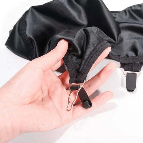 Sexy multi choices Luxury Garter Belt Women Glossy Satin Mini Skirt Metal Clips Garter Suspender Belt For OL sexy dancer sm game