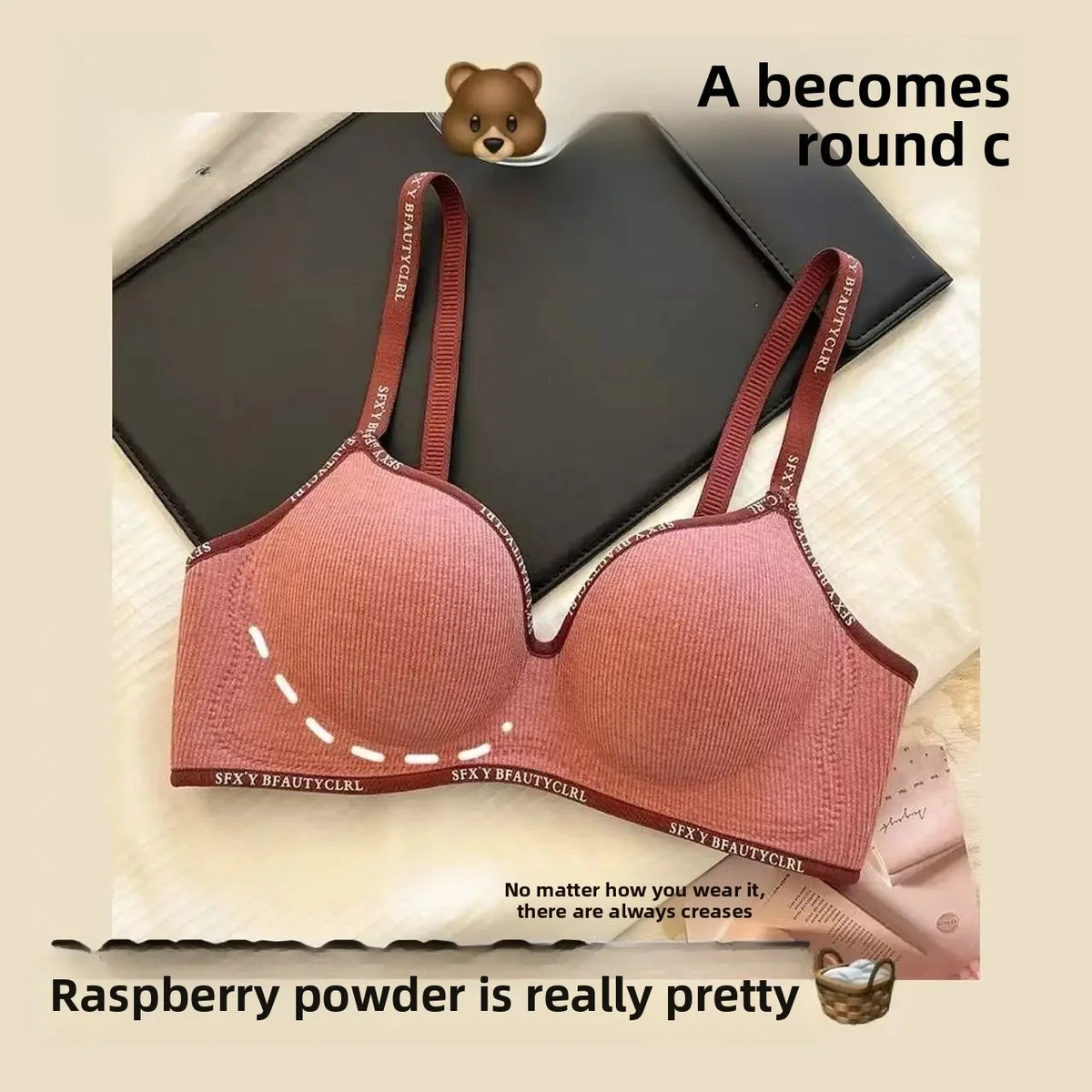 8cm Extreme Push Up Bra for Small Chest AA-A-B Cup Ultra Thick Padding Wireless Bra for Max Lift Deep Plunge Seamless Lingerie