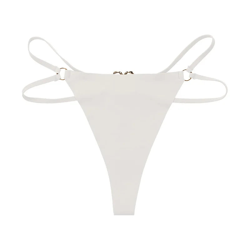 Iron Ring Sexy Women G String Briefs Ice Silk Panties Girls Underwear Thong Underpants Seamless Lingerie Plus Size S-XL