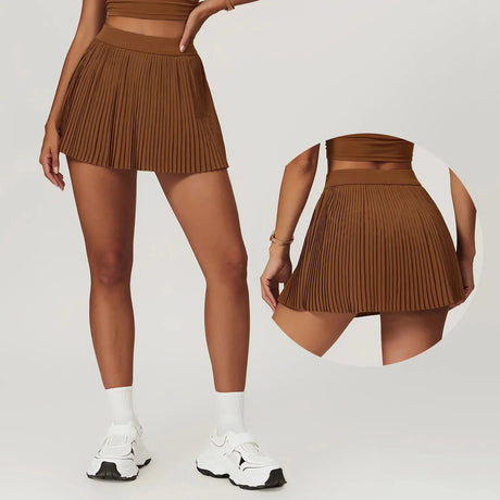 Two piece women's yoga sports skirt, hip hugging slimming, outdoor fitness tennis skirt, sun protection yoga skirt