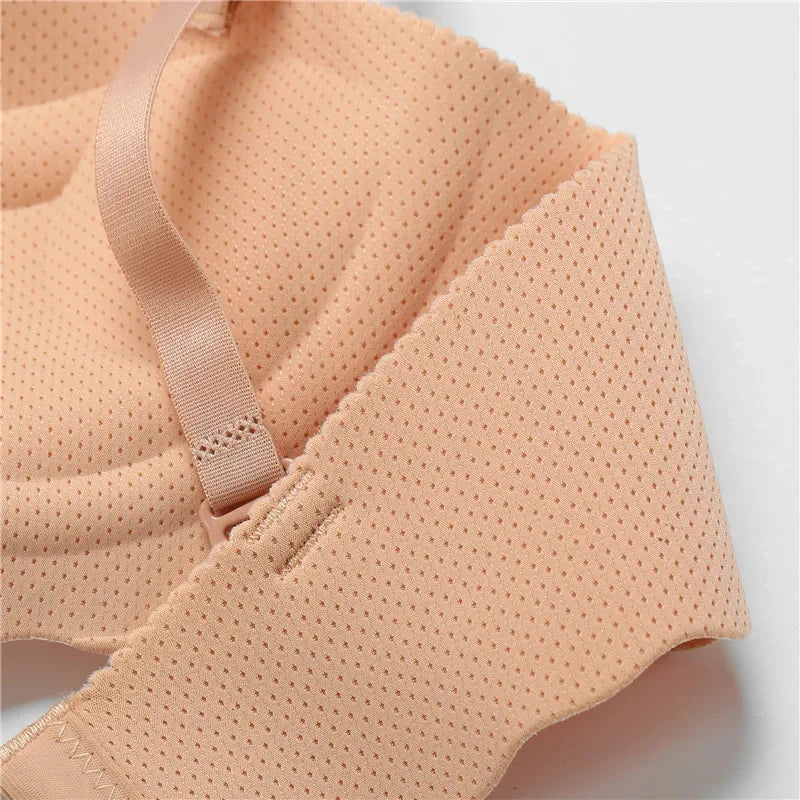 Women's Small Chest Underwear Seamless Push Up Bras Wireless Bralette Detachable Straps Breathable Brassiere Backless Lingerie
