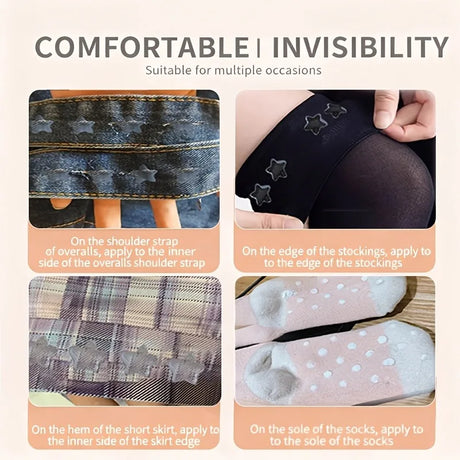 Bra Strap Anti-Slip Adhesive | Invisible Seamless | Prevents Slipping for Socks/Tube Tops/Shoulder Bag Straps